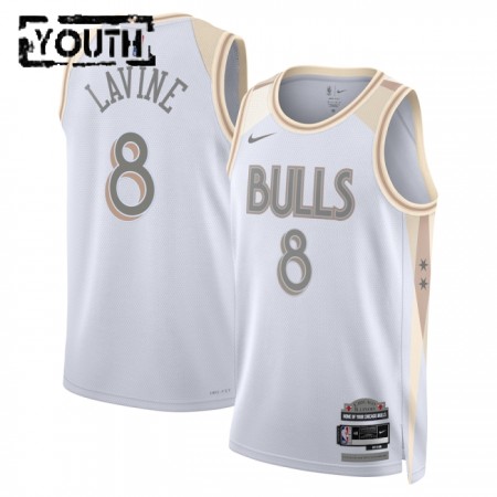 Chicago Bulls Zach Lavine Nike 2024-25 City Edition Valkoinen Lasten Pelipaidat Swingman